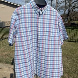 Roundtree Yorke Men’s Short Sleeve Button Shirt size XXL